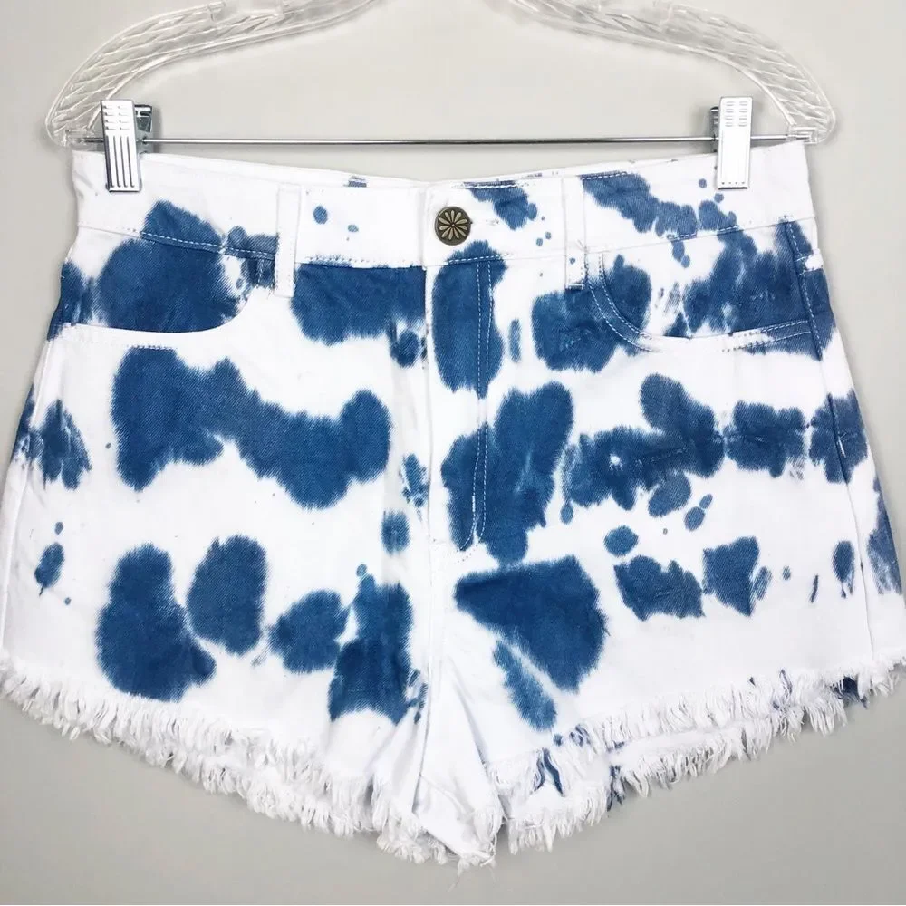 SHOW ME YOUR MUMU | NEW Houston High Waist Tie Dye Denim Shorts Women’s Size 29